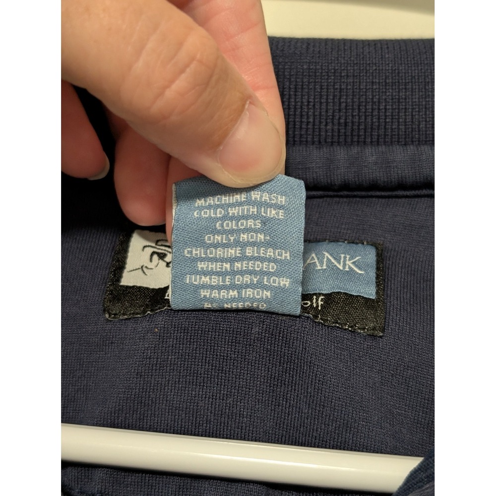 Jos. A. Bank Leadbetter Golf Mens Medium Navy Blue Striped Polo Shirt M - Picture 3 of 6